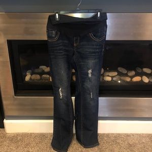 Distressed maternity jeans size small